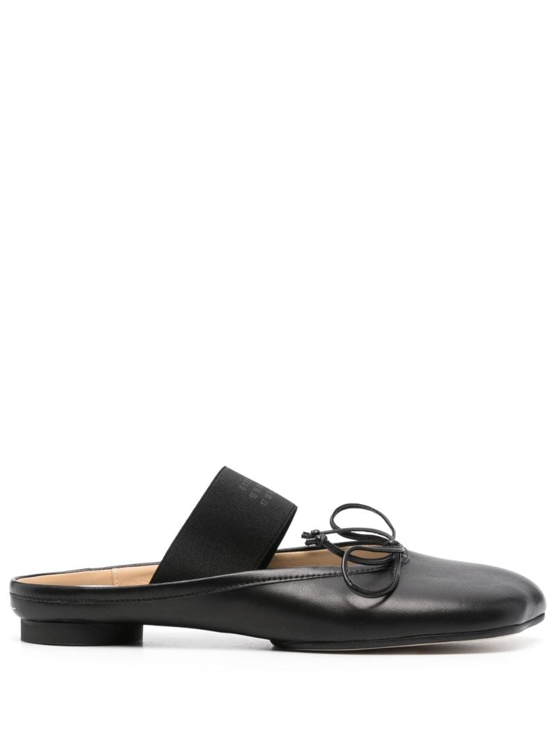 Black Anatomic Leather Slippers
