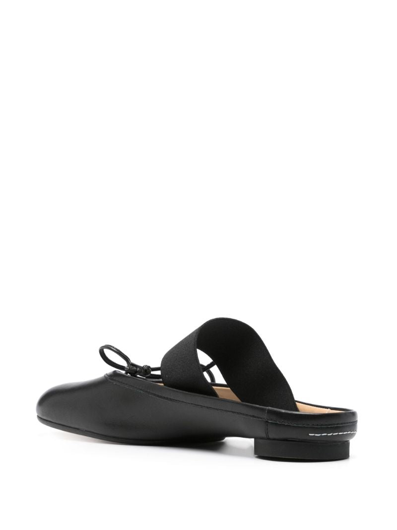 Black Anatomic Leather Slippers