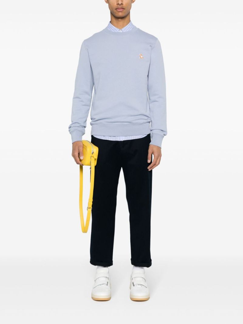Blue Chillax Fox Cotton Sweatshirt
