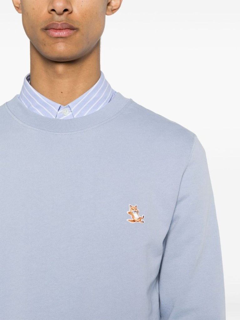 Blue Chillax Fox Cotton Sweatshirt