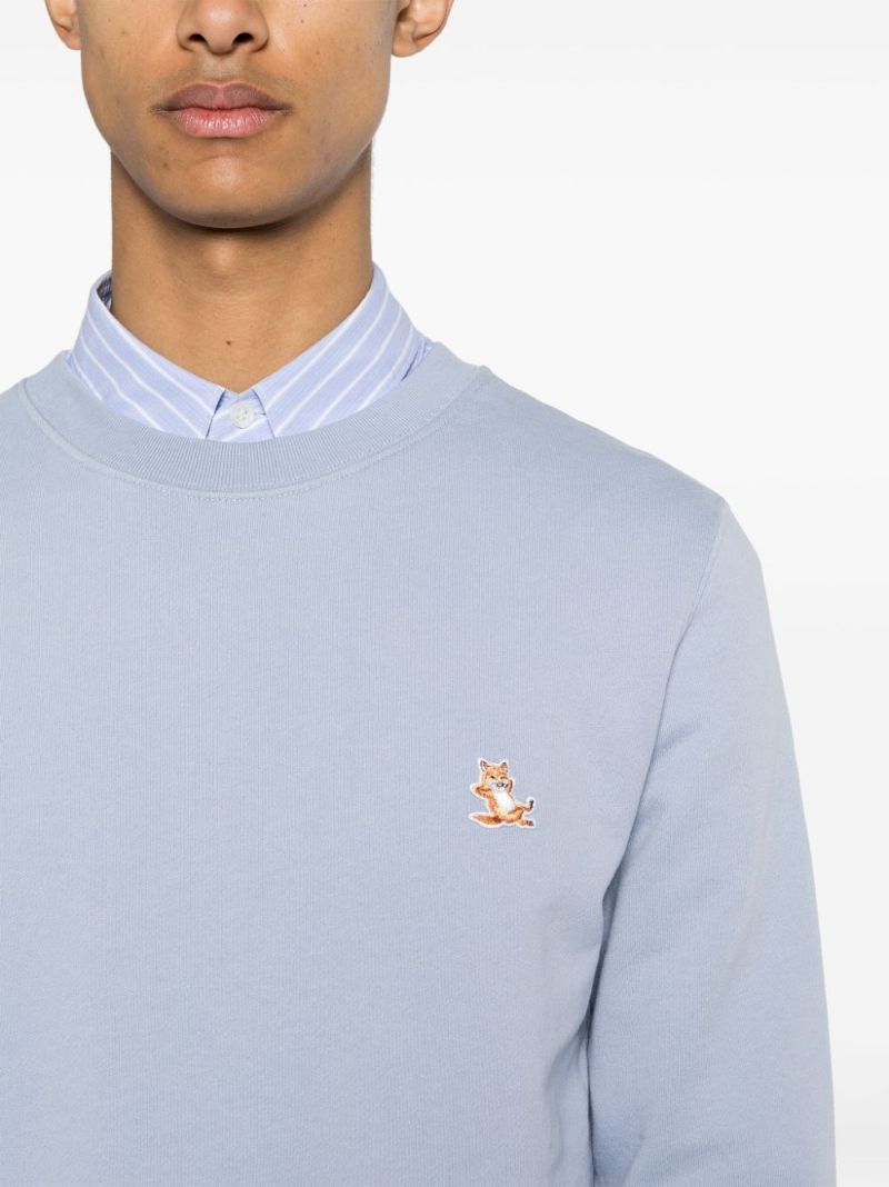 Blue Chillax Fox Cotton Sweatshirt