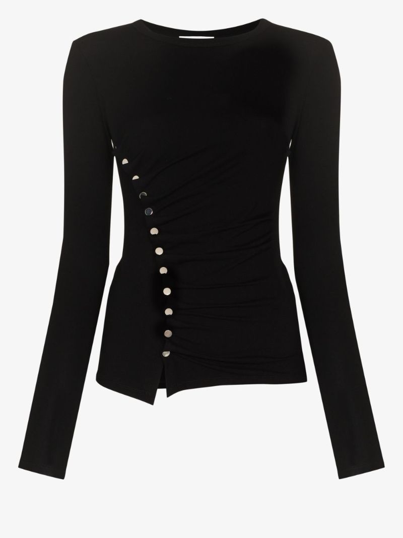 Buttoned Long Sleeve T-shirt