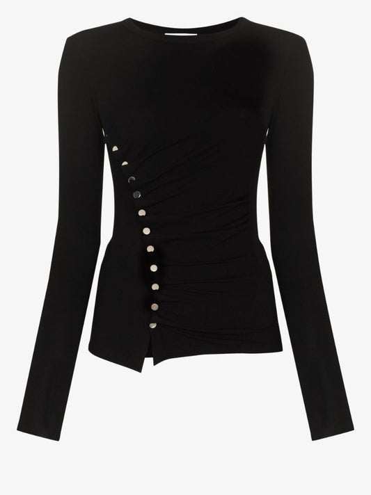 Buttoned Long Sleeve T-shirt
