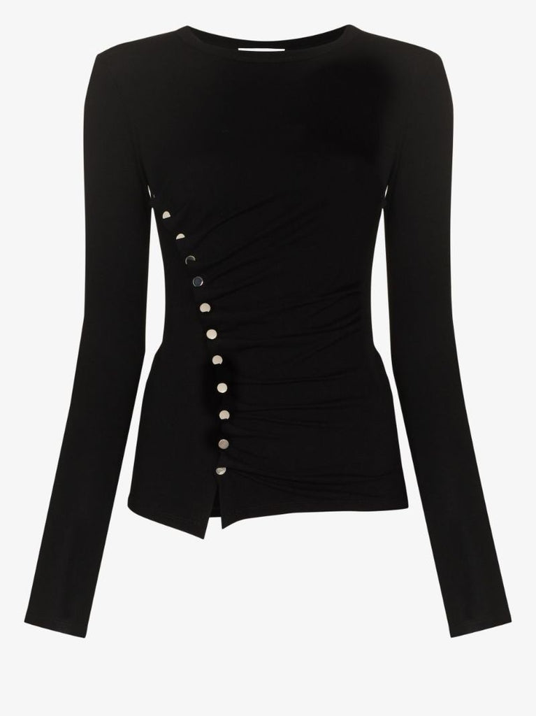 Buttoned Long Sleeve T-shirt