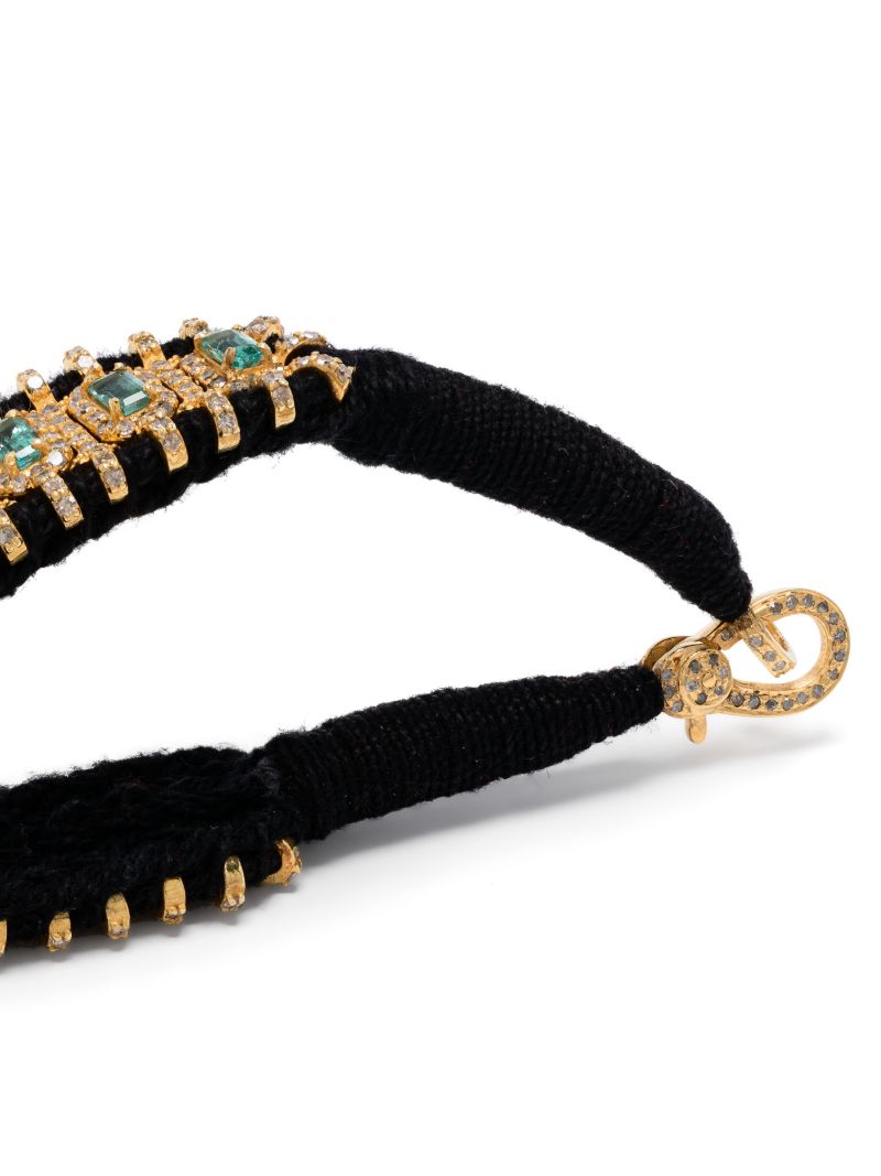 Yellow Gold Emerald and Diamond Bracelet
