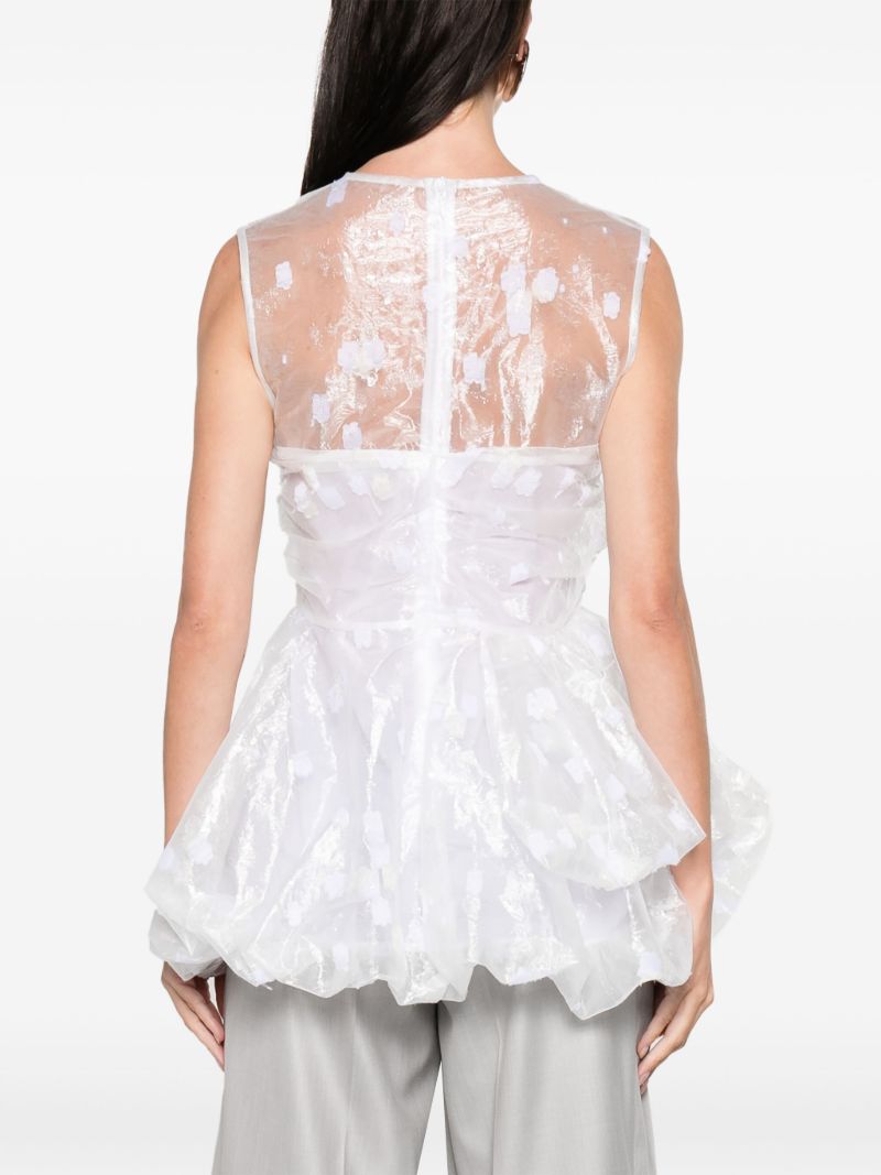 White Gianna Fil-coupÃ_x0083_Â© Blouse