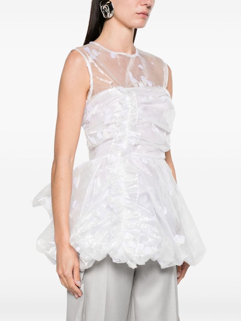White Gianna Fil-coupÃ_x0083_Â© Blouse