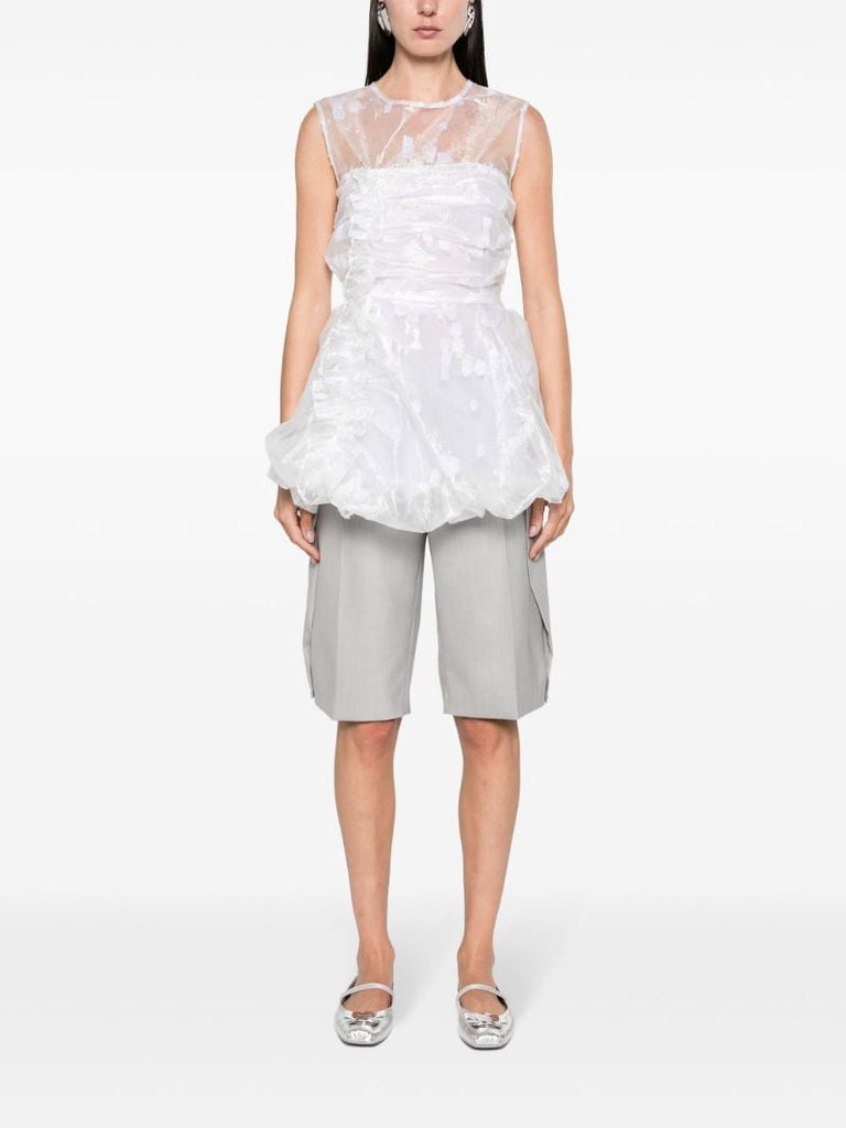 White Gianna Fil-coupÃ_x0083_Â© Blouse