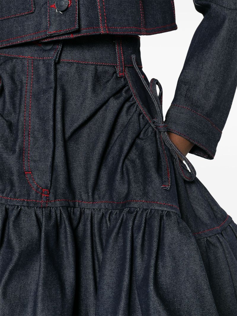 Blue Gloria Tiered Denim Skirt