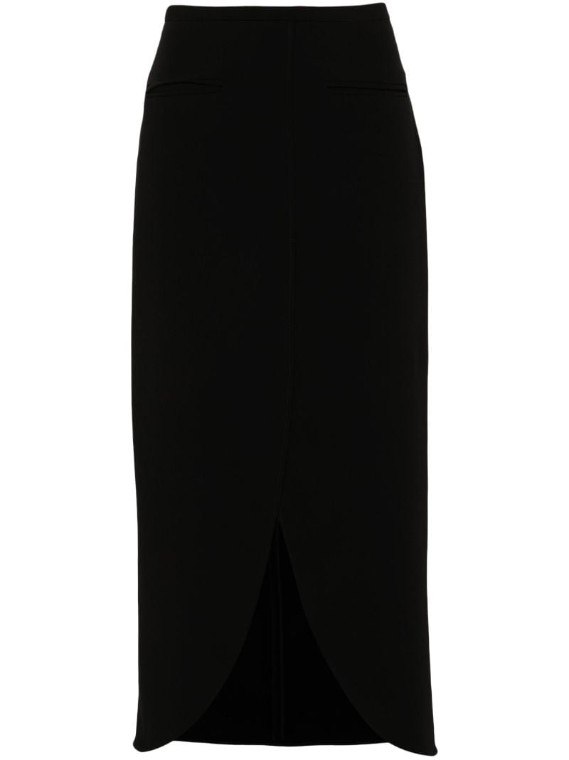 Black Ellipse Tailored Maxi Skirt