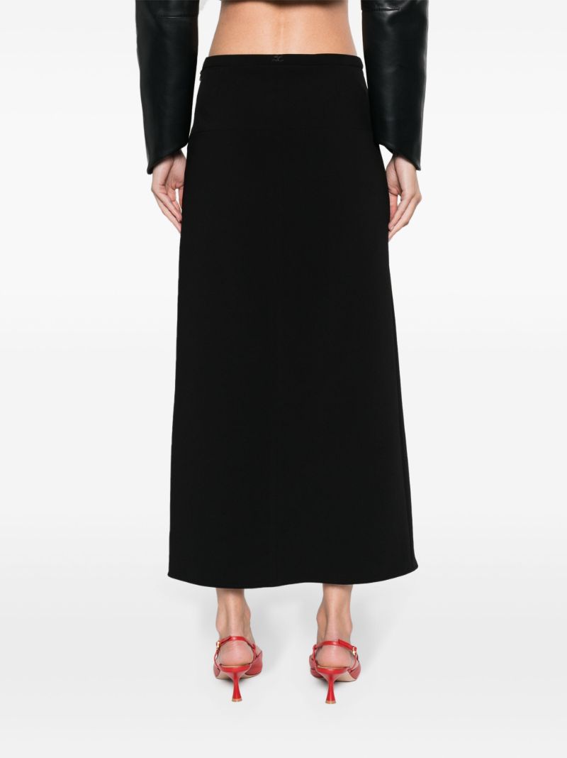 Black Ellipse Tailored Maxi Skirt