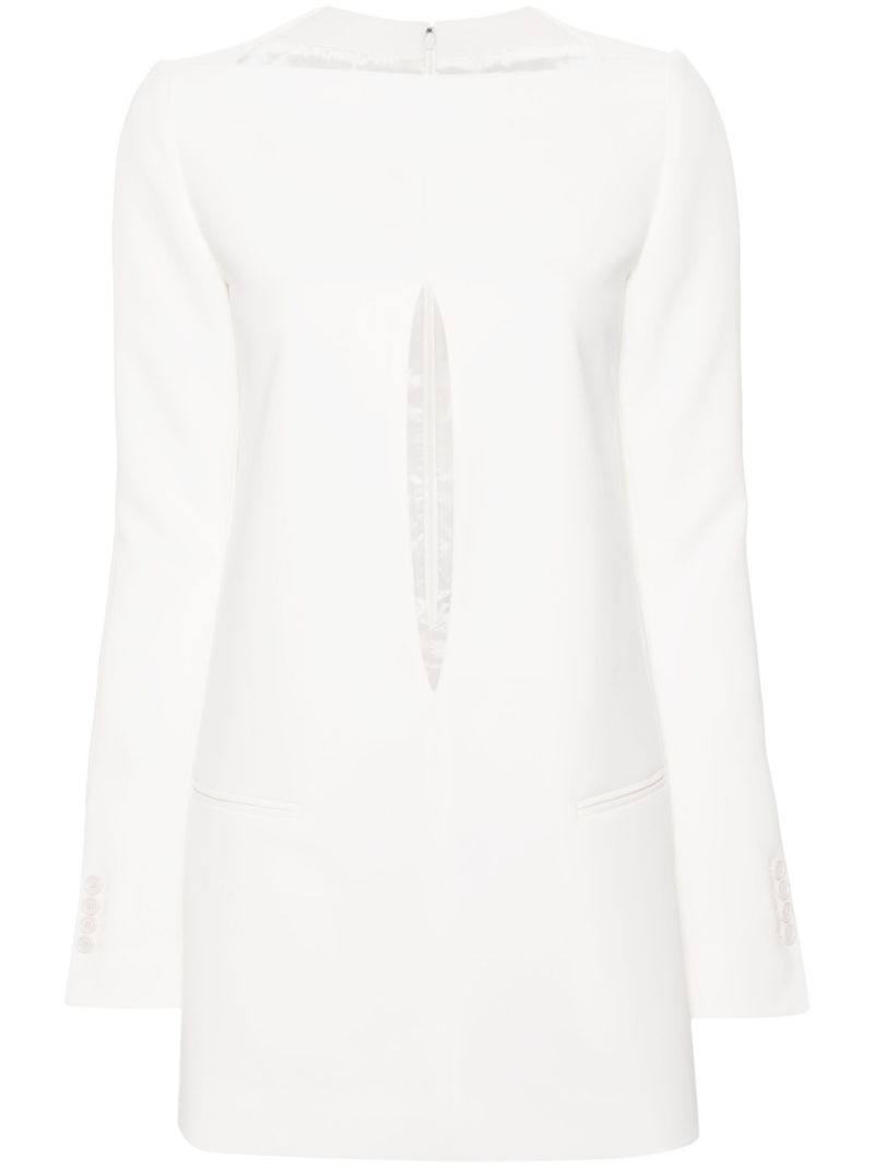 White Cut-out Crepe Mini Dress