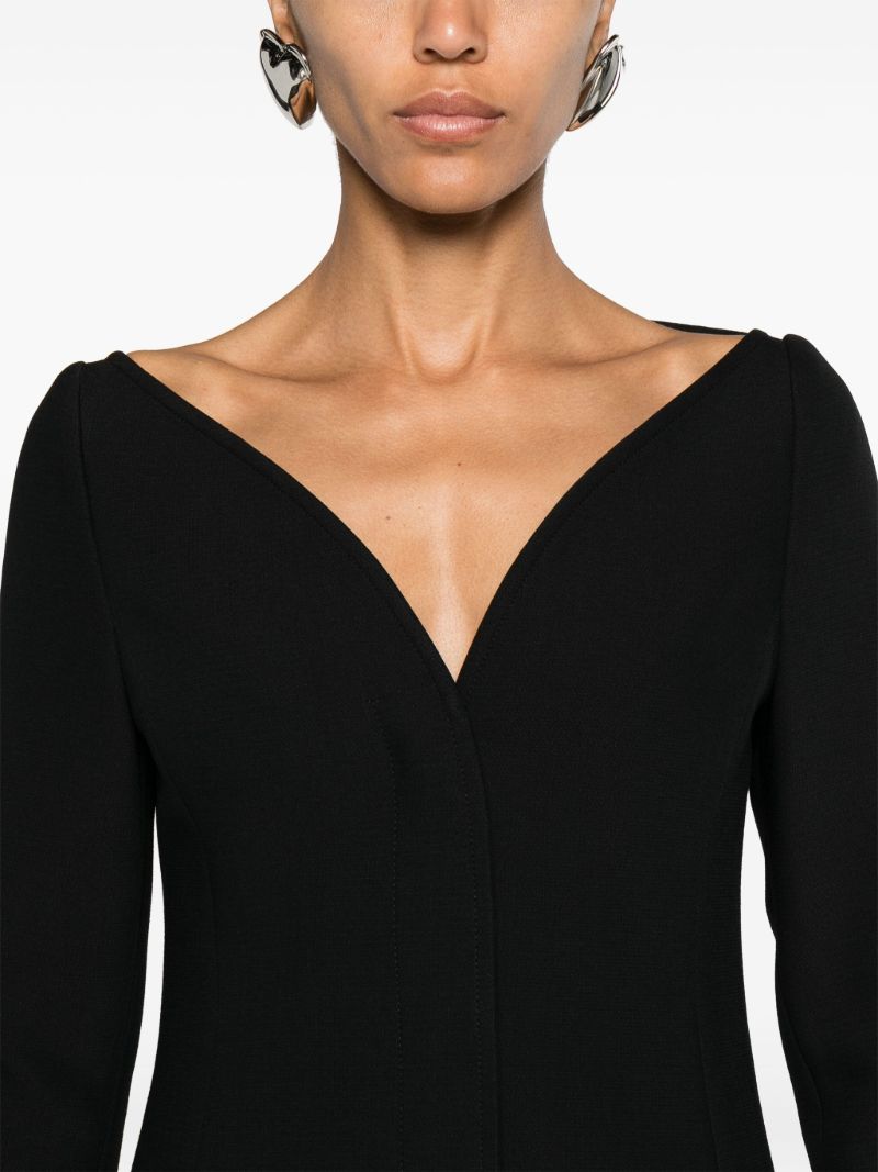 Black Ellipse Flared Coat