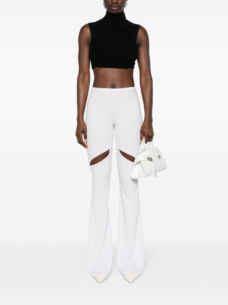 Purple Logo-appliquÃ_x0083_Â© Bootcut Trousers
