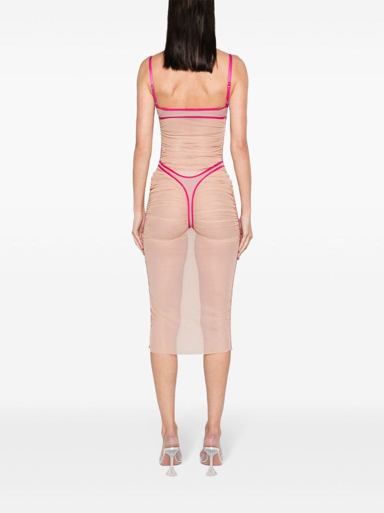 Neutral D-haily Semi-sheer Dress