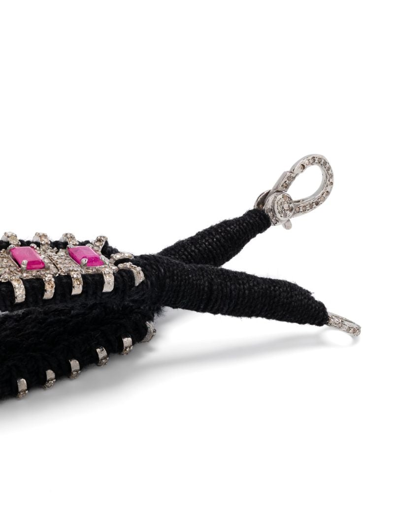 Sterling Silver Ruby and Diamond Bracelet