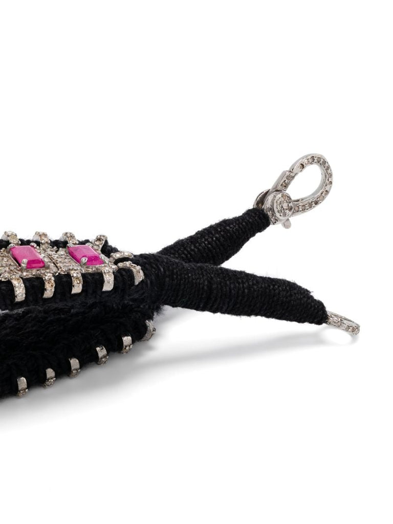 Sterling Silver Ruby and Diamond Bracelet