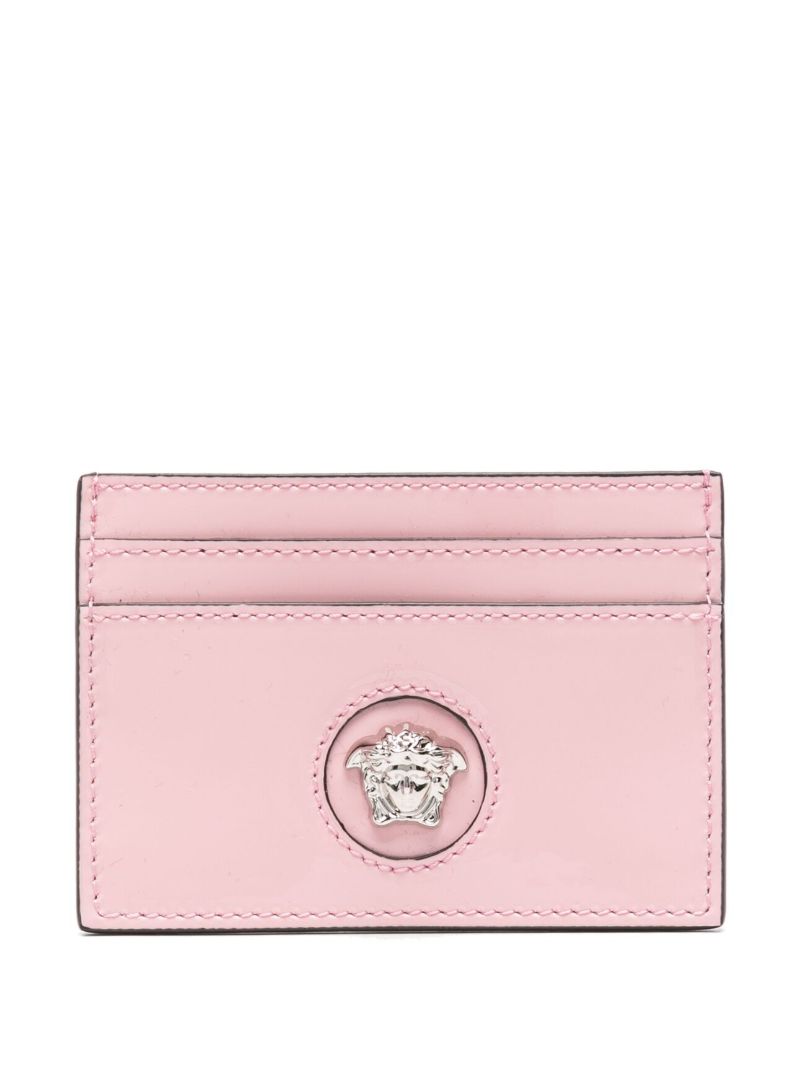 Pink La Medusa Leather Cardholder
