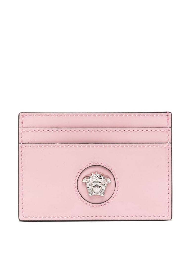 Pink La Medusa Leather Cardholder
