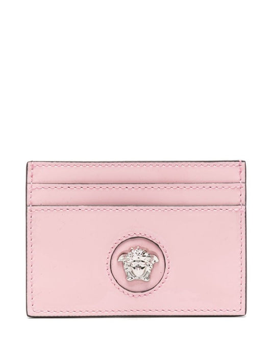 Pink La Medusa Leather Cardholder