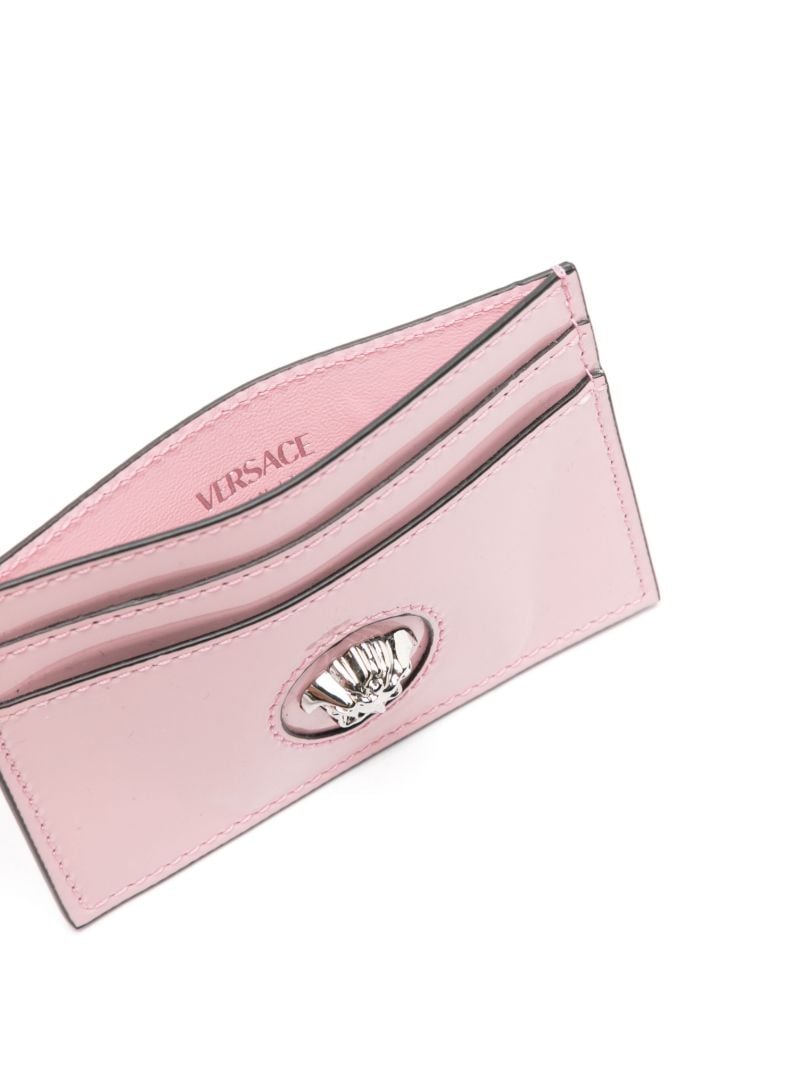 Pink La Medusa Leather Cardholder