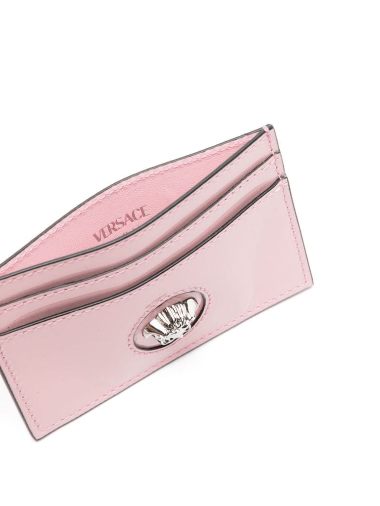 Pink La Medusa Leather Cardholder