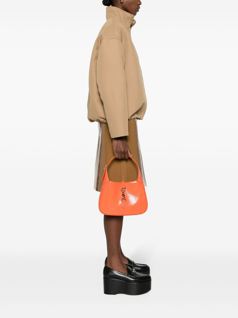 Orange Jackie Small Leather Shoulder Bag