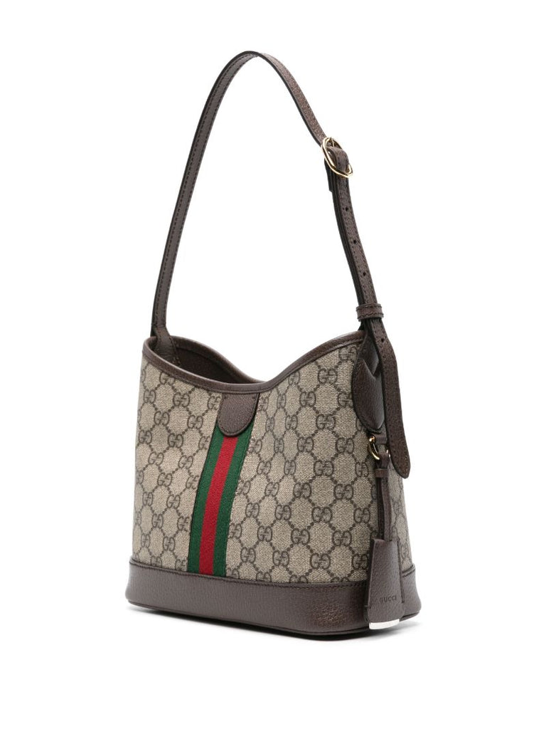 Brown Ophidia Gg Small Shoulder Bag