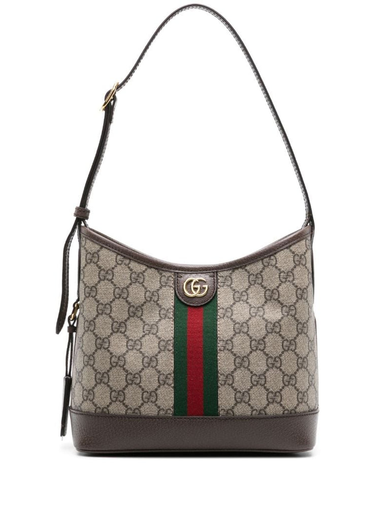 Brown Ophidia Gg Small Shoulder Bag