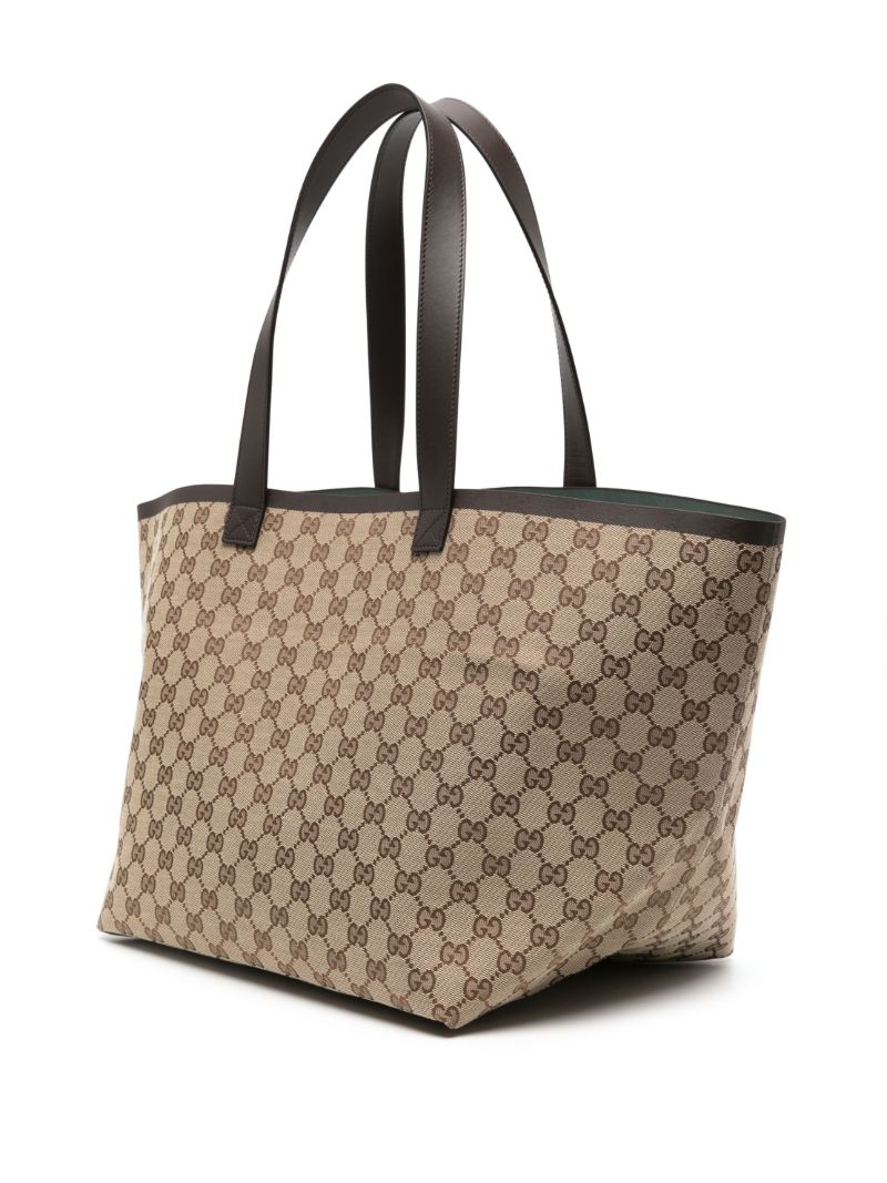 Beige Classic Gg Canvas Tote Bag