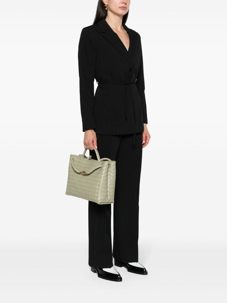 Neutral Medium Andiamo Leather Tote Bag