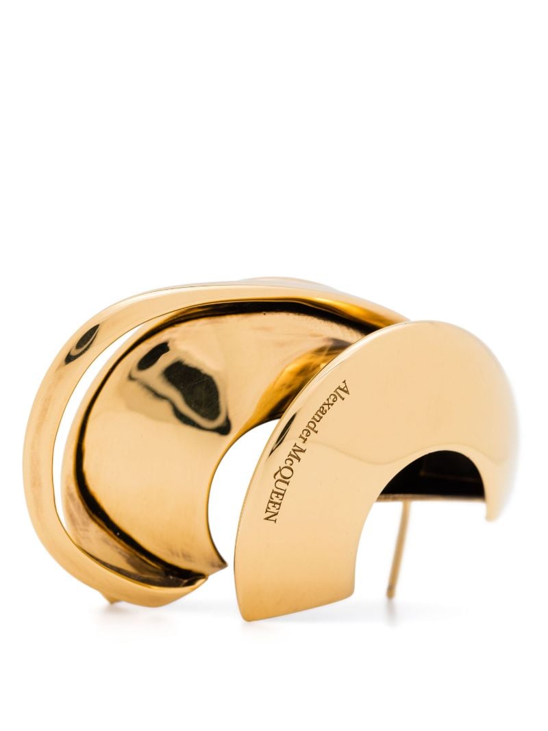 Gold-tone Sculptural Accumulation Hoop Earrings