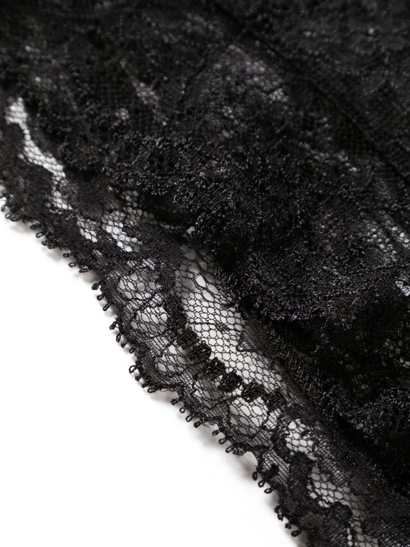 Black High-waisted Lace Briefs