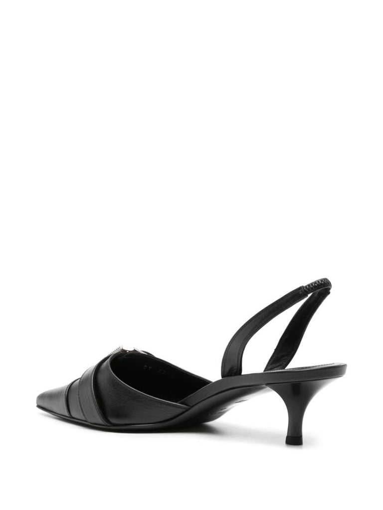 Black Voyou 45 Leather Pumps