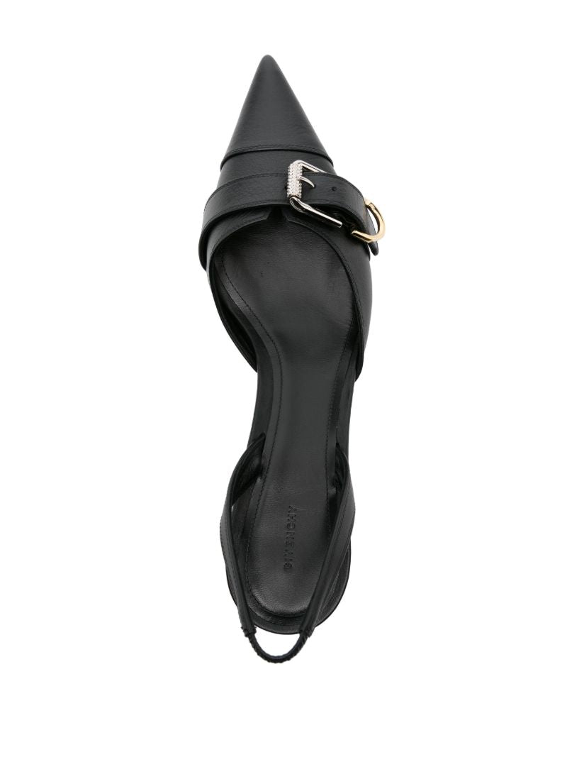 Black Voyou 45 Leather Pumps