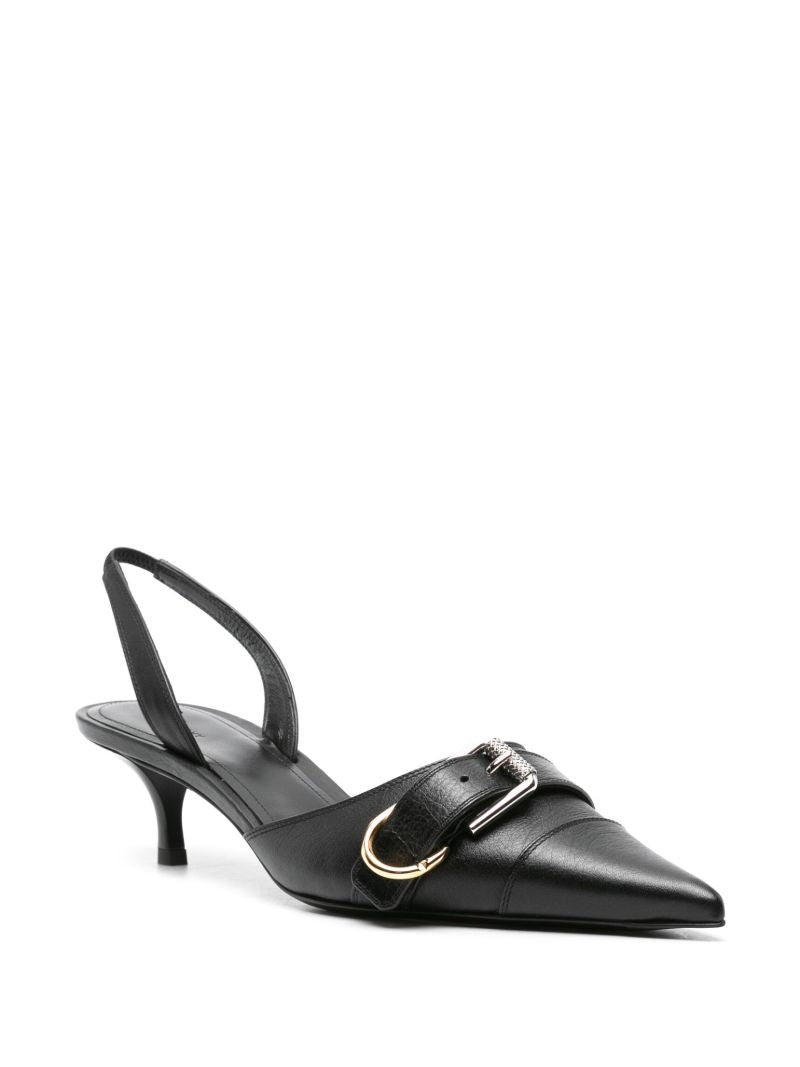 Black Voyou 45 Leather Pumps