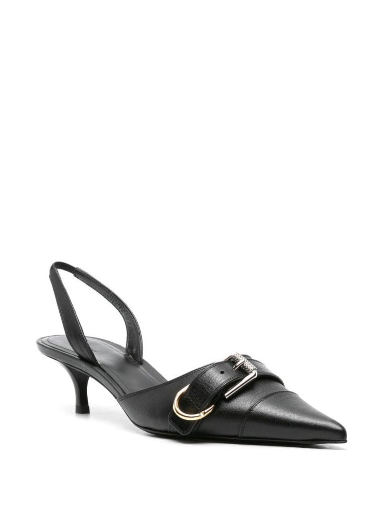 Black Voyou 45 Leather Pumps