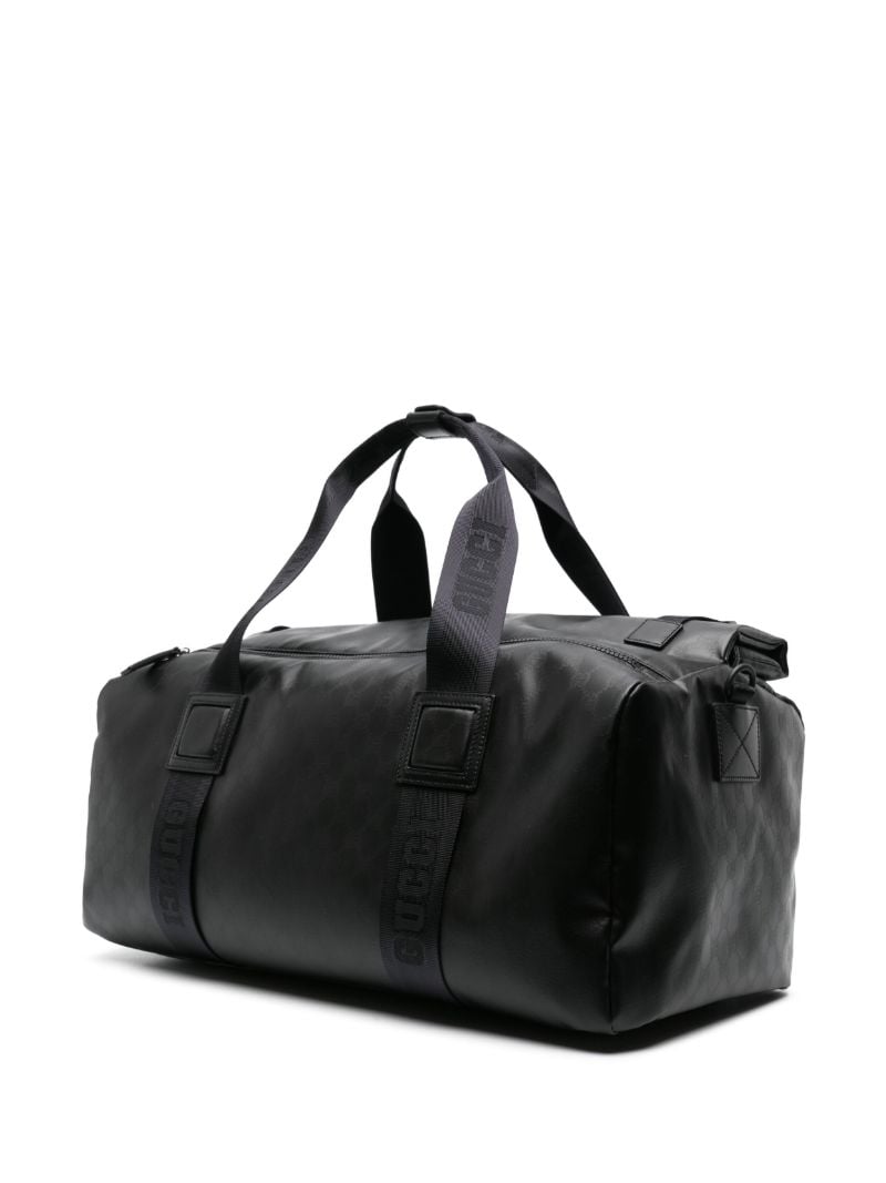 Black Gg Crystal-canvas Duffle Bag