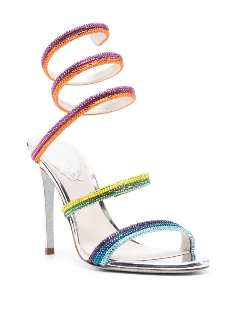 Multicolour Rainbow 105 Crystal-embellished Sandals