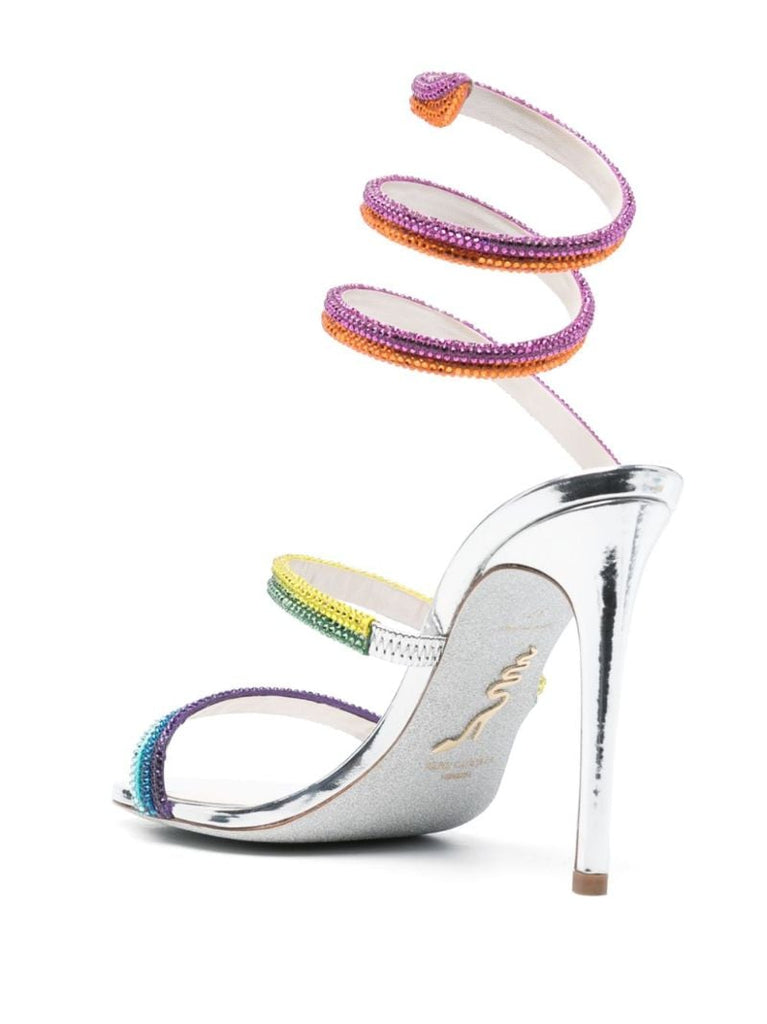 Multicolour Rainbow 105 Crystal-embellished Sandals