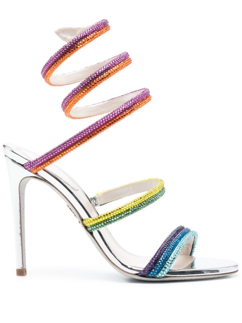 Multicolour Rainbow 105 Crystal-embellished Sandals