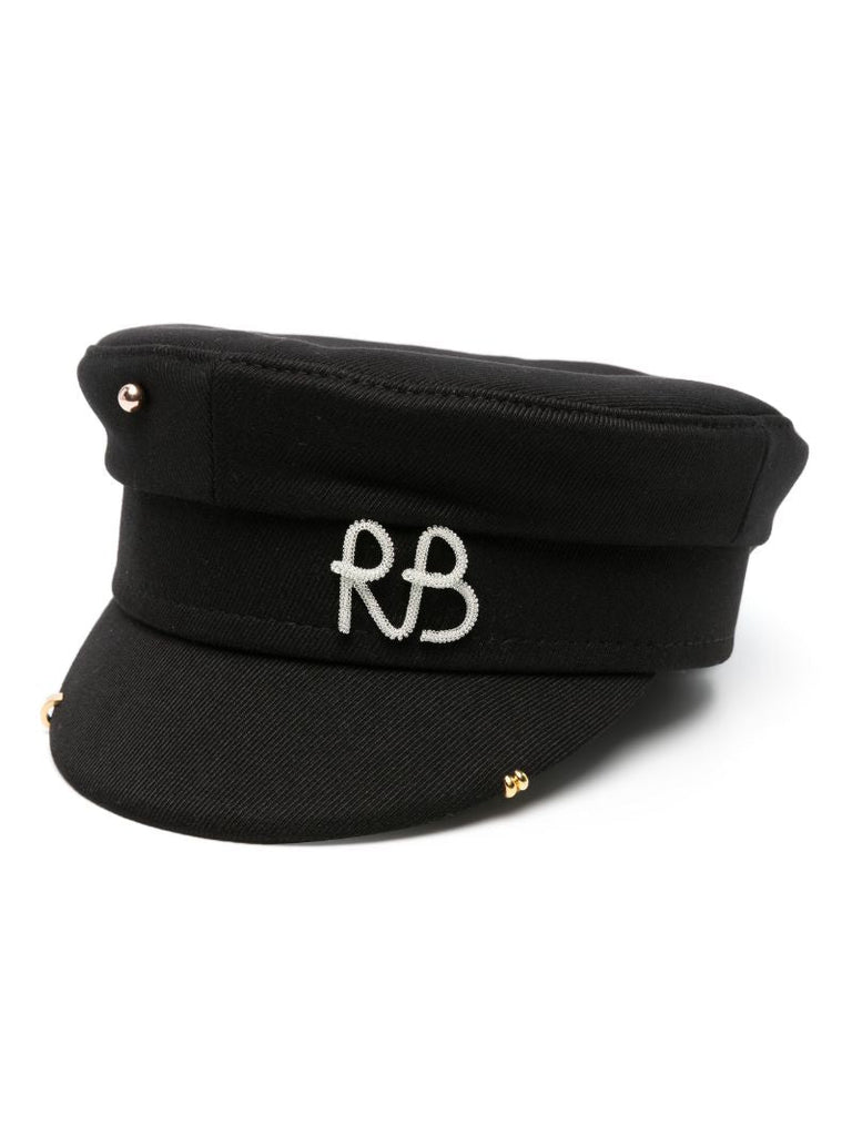 Black Monogram-appliquÃ_x0083_Â© Baker Boy Hat