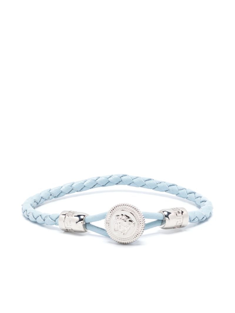 Blue Medusa Head Leather Bracelet