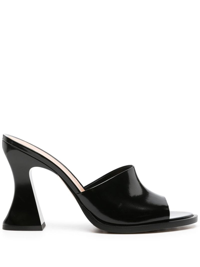 Black 100 Cha-cha Mules