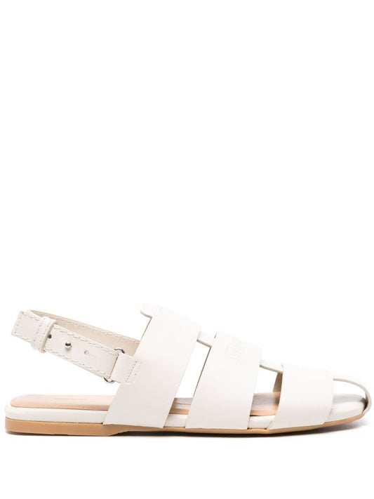 Neutral Fisherman Slingback Leather Sandals