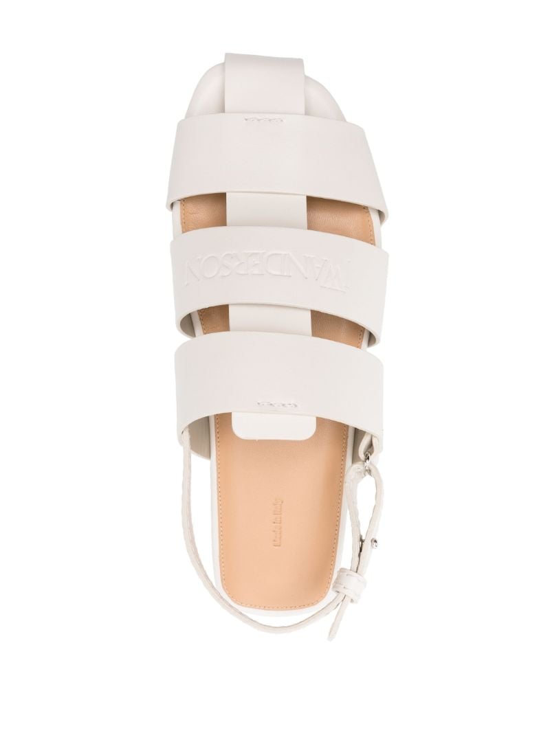 Neutral Fisherman Slingback Leather Sandals