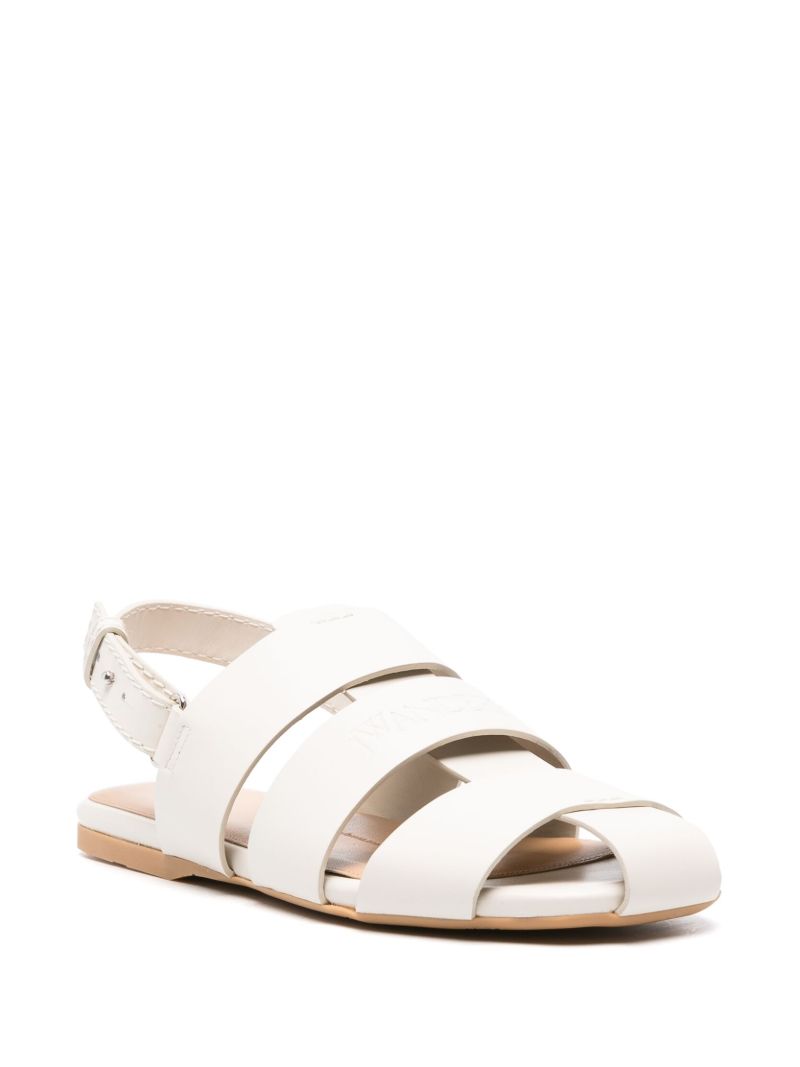 Neutral Fisherman Slingback Leather Sandals