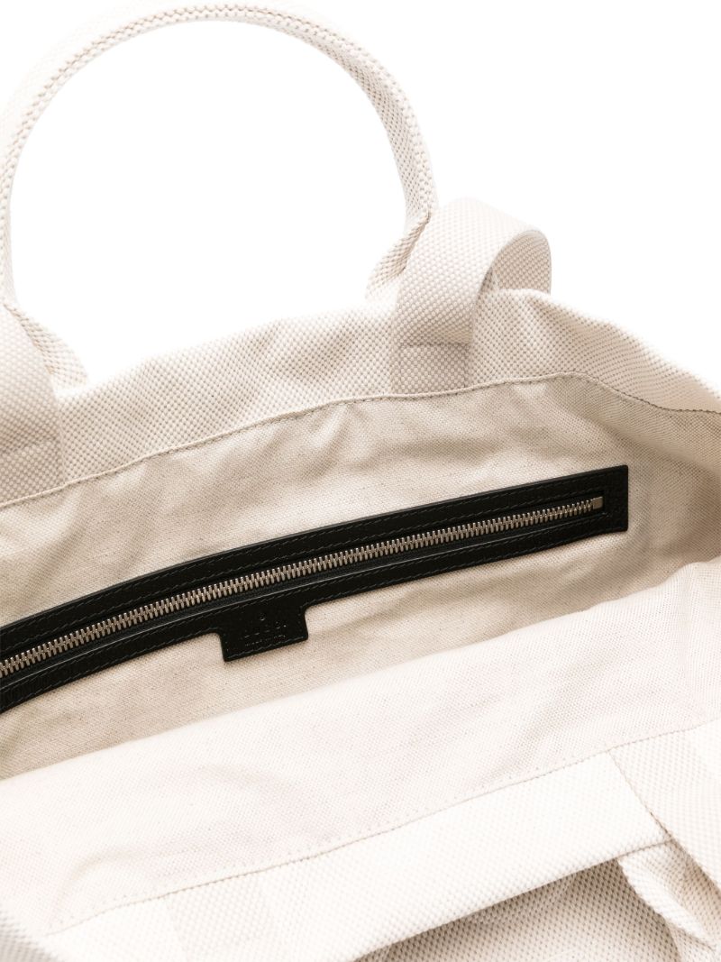 White Two-tone Canvas Tote Bag