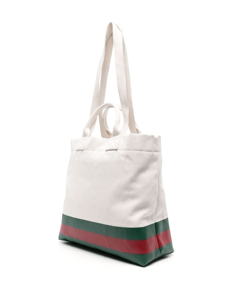 Neutral Logo-embossed Canvas Tote Bag