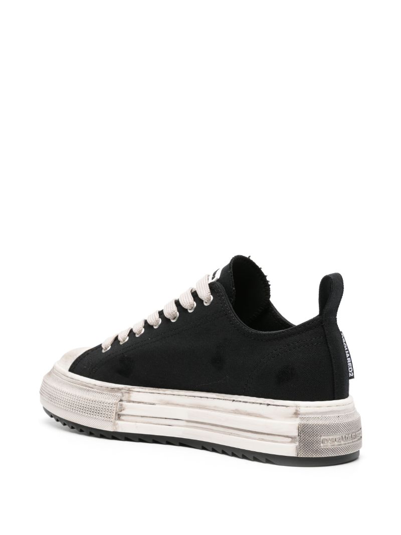 Black Berlin Canvas Flatform Sneakers